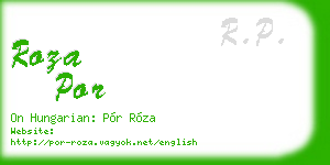 roza por business card